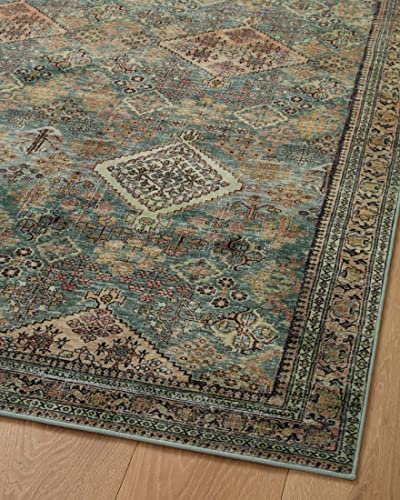 Loloi Magnolia Home by Joanna Gaines Sinclair Collection SIN-01 Pebble/Taupe 7'-6" x 9'-6", .25" Pile Height, Machine Washable, Area Rug