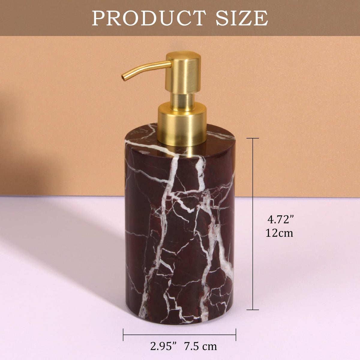 Natural Calacatta Viola Marble Soap Dispenser
