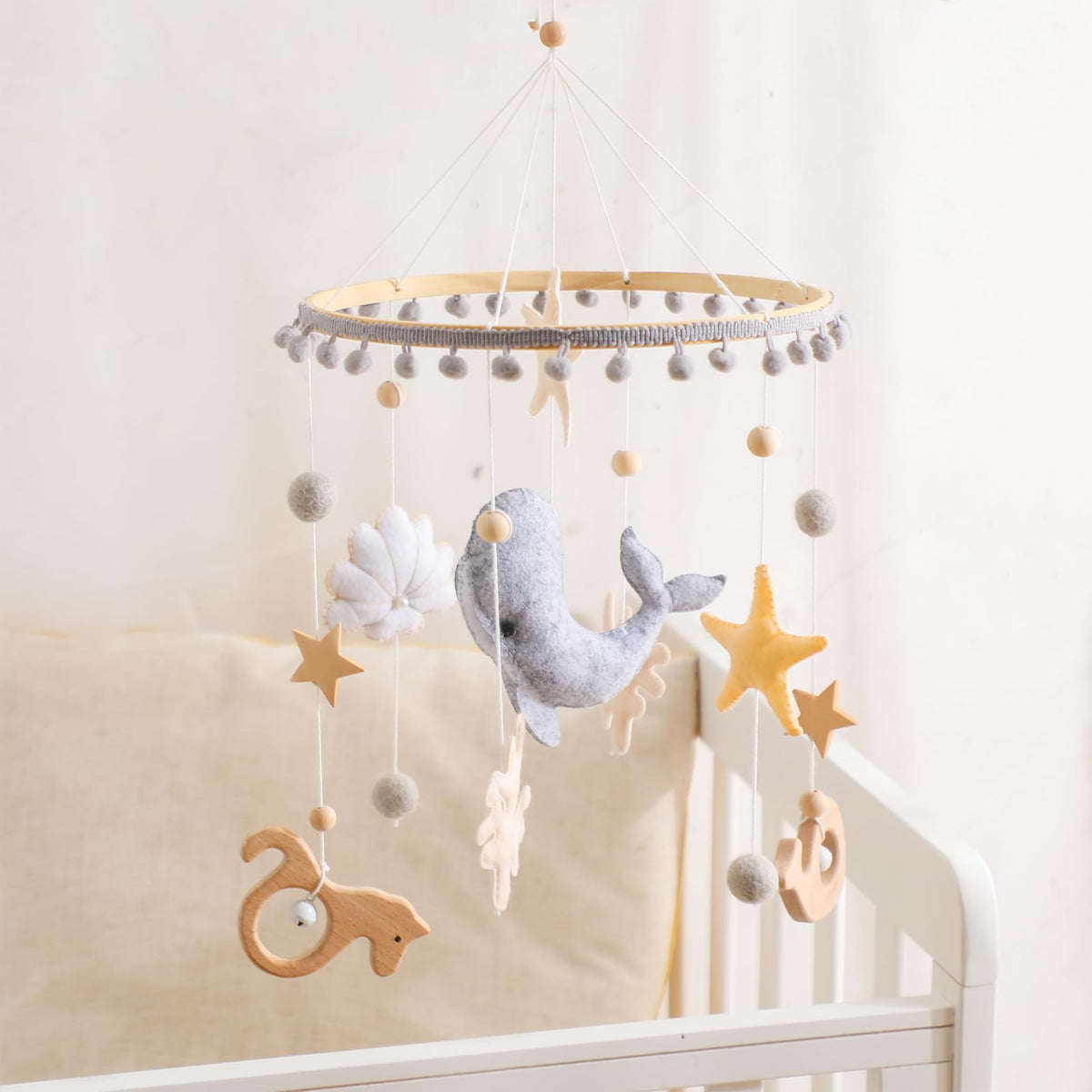 Plush Safari Animal Baby Mobile for Crib