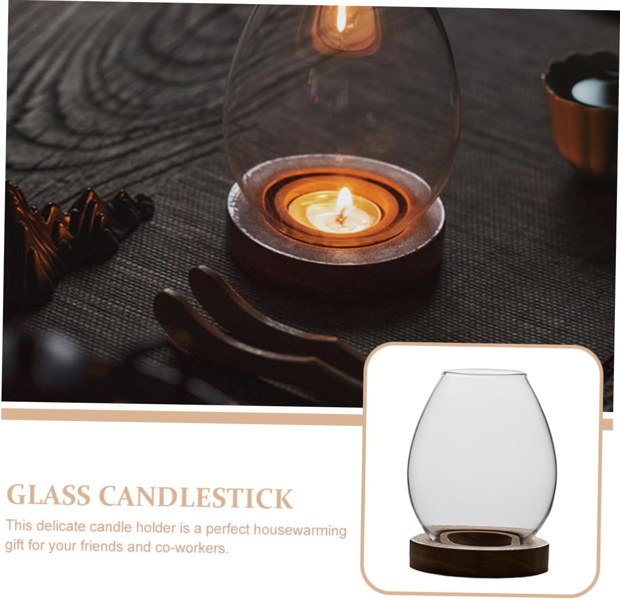 Glass Base Hurricane Candle Holder