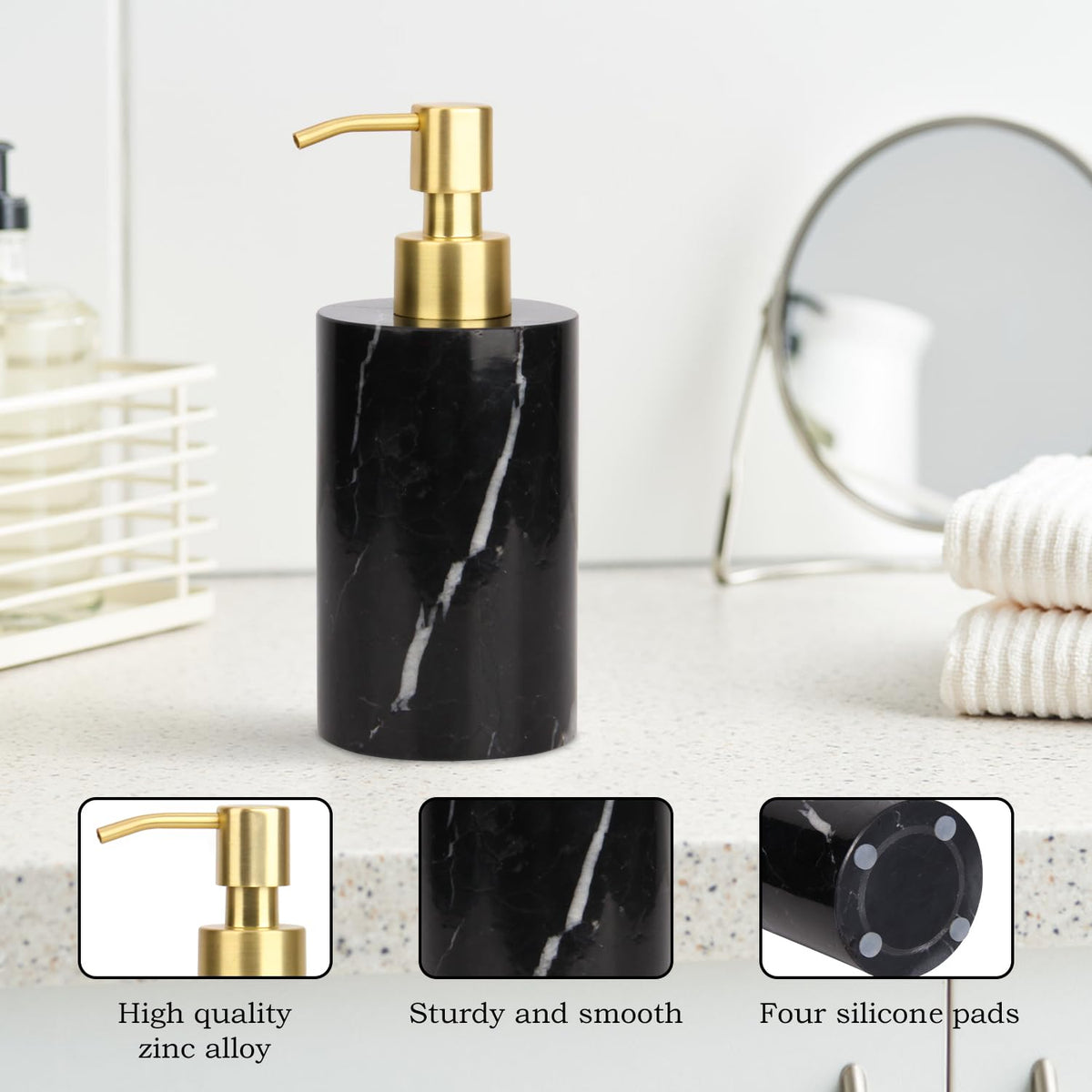 Natural Calacatta Viola Marble Soap Dispenser