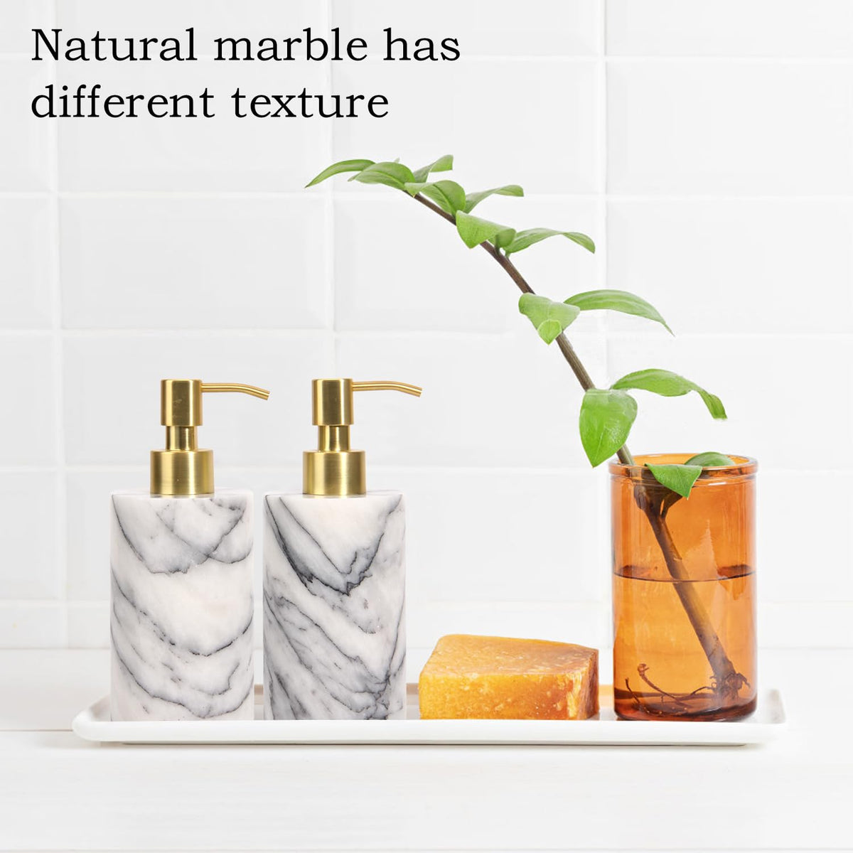 Natural Calacatta Viola Marble Soap Dispenser