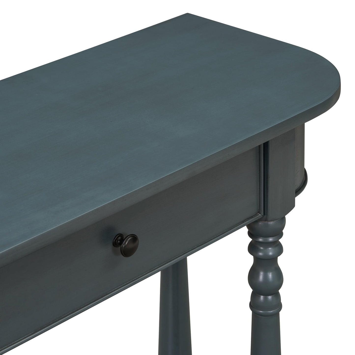 36-Inch Retro Console Sofa Table with Drawer & Storage Shelf