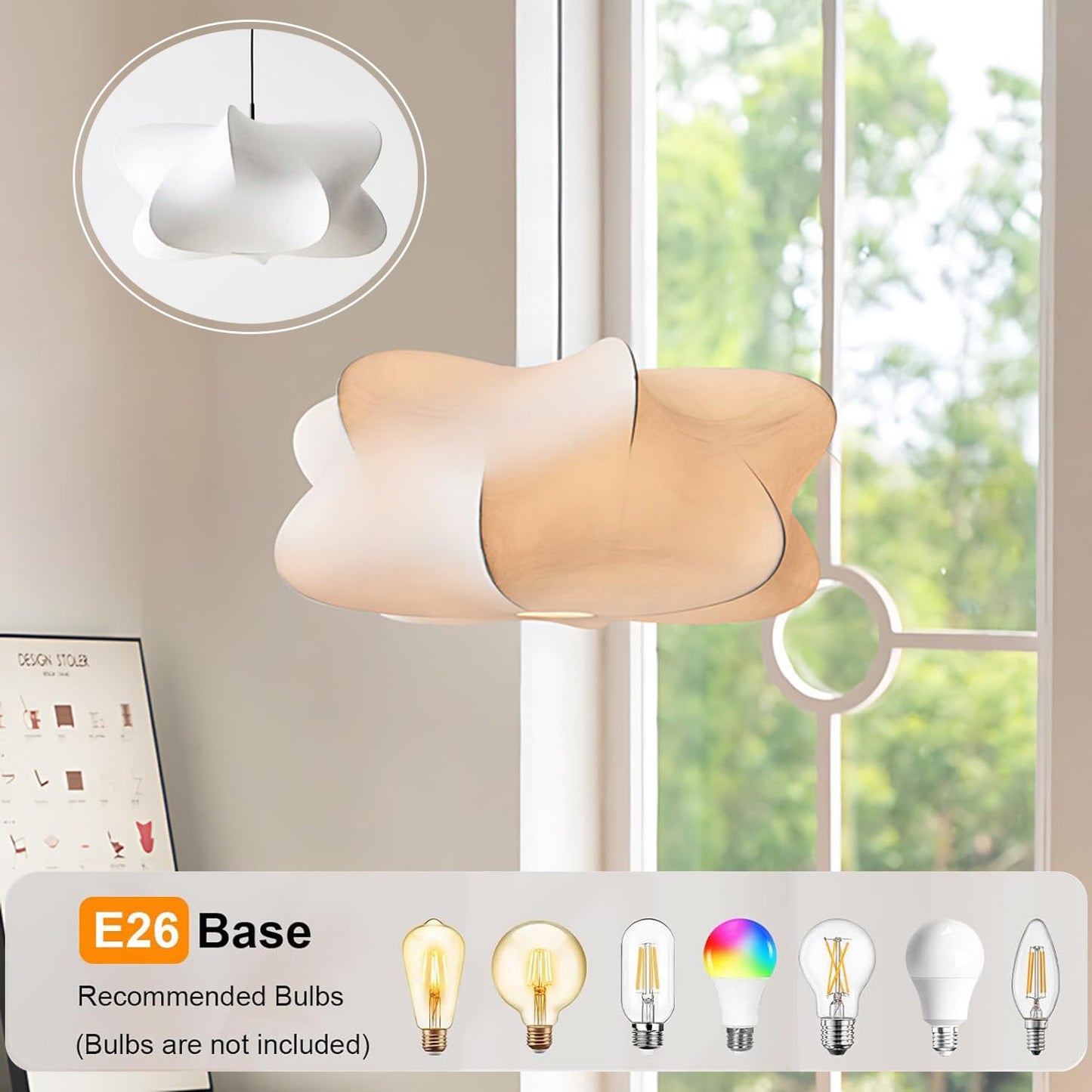 White Fabric Pendant