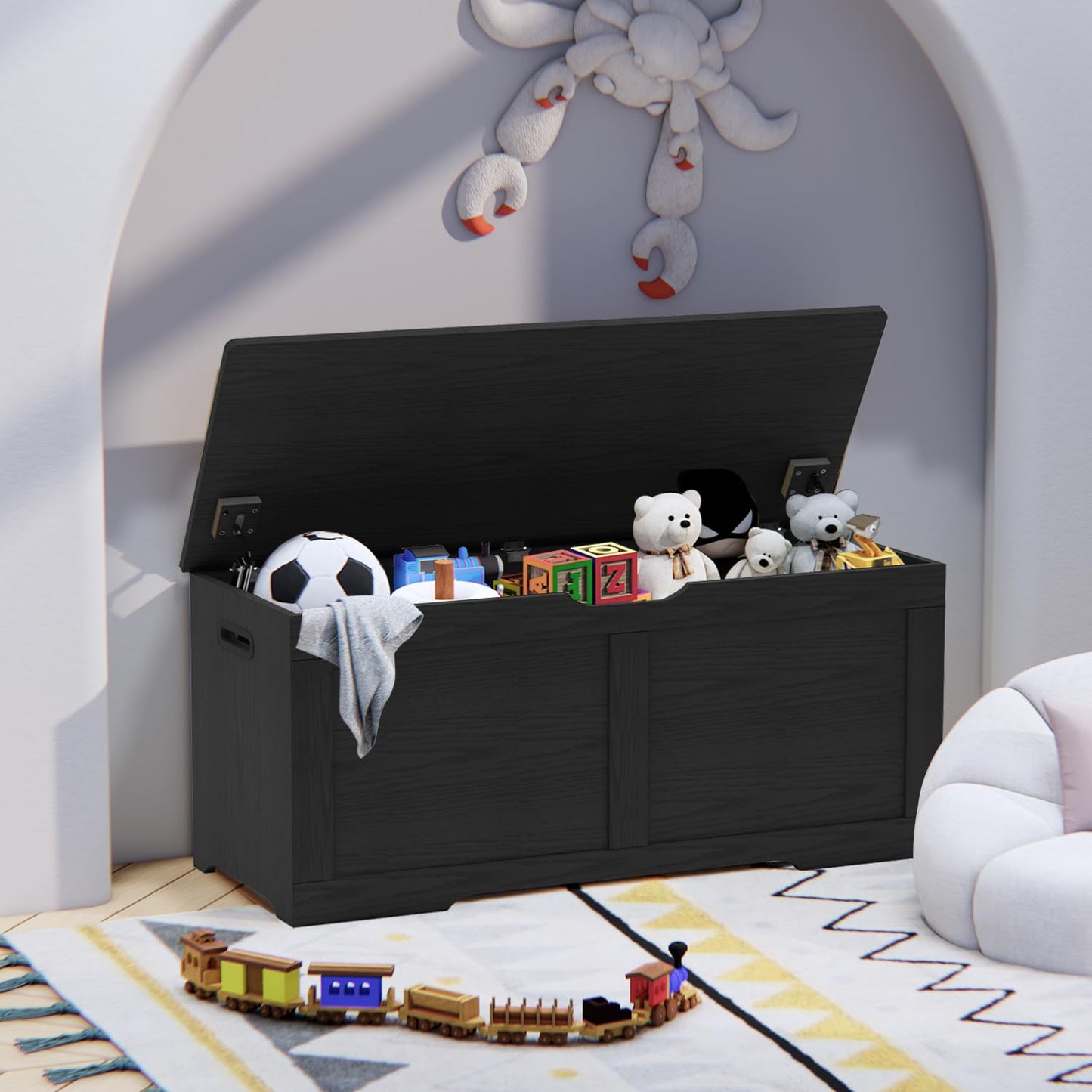 Timberer 47.2" Wooden Extra Large Storage Trunk