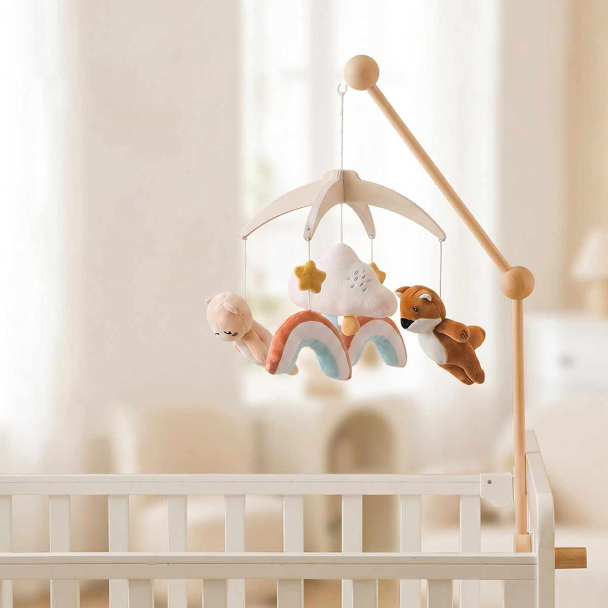 Plush Safari Animal Baby Mobile for Crib