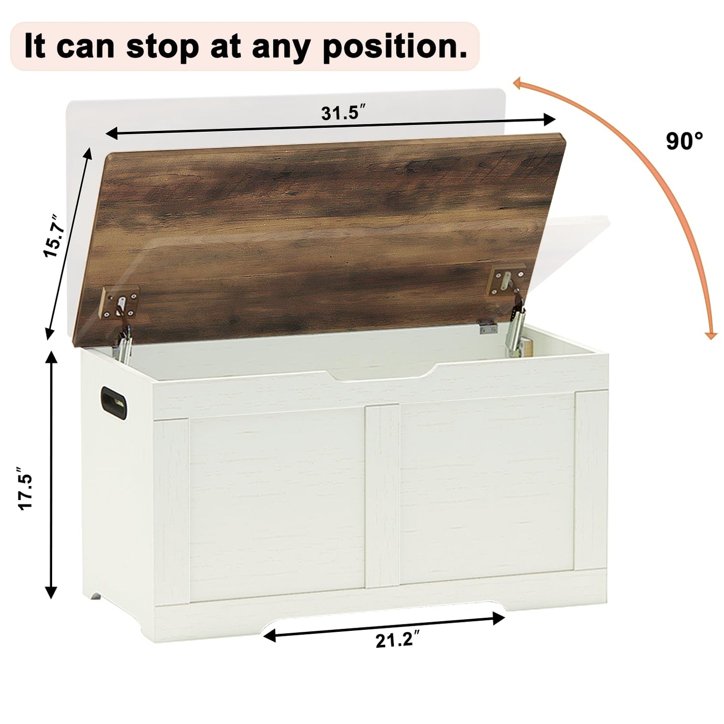 Timberer 47.2" Wooden Extra Large Storage Trunk