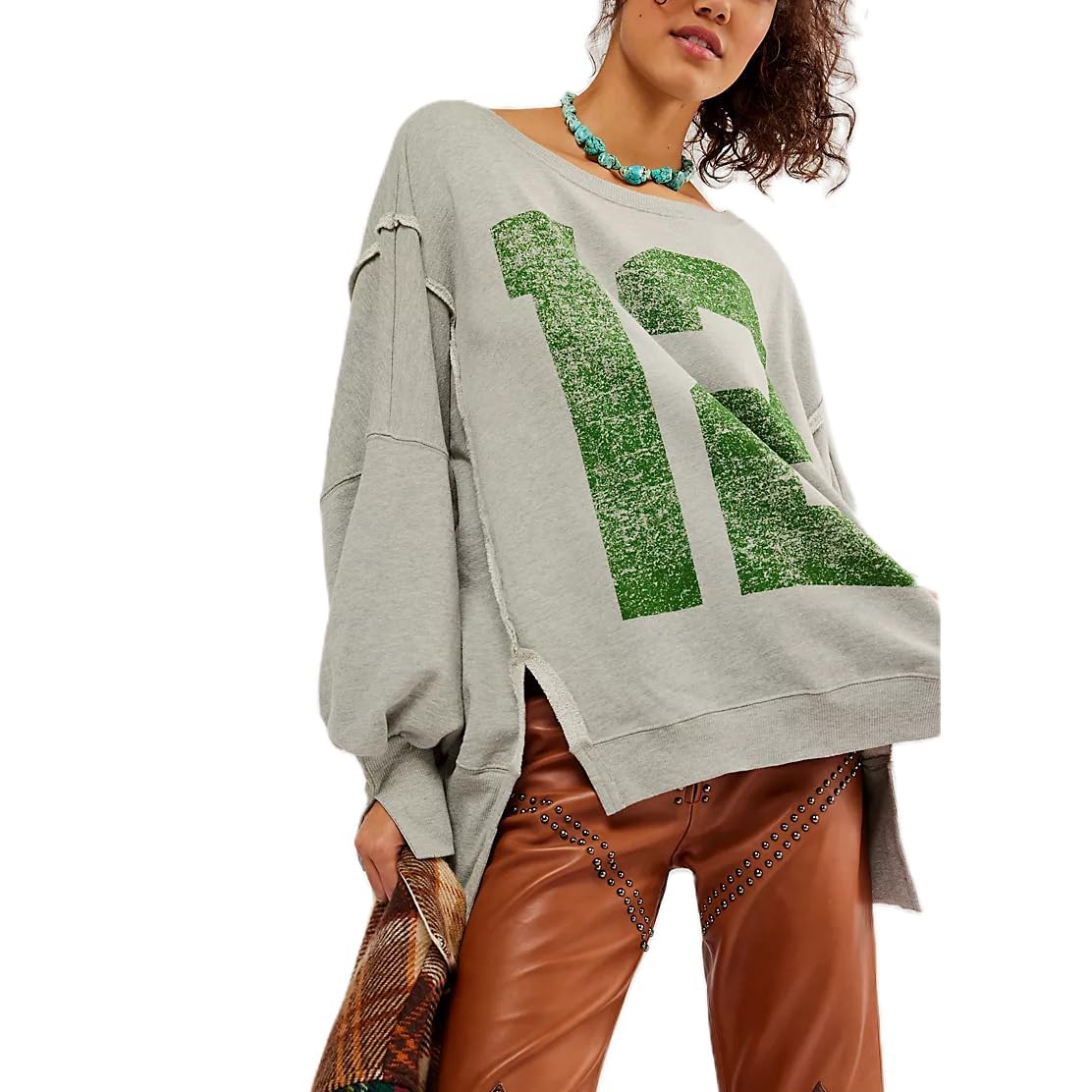 Womens Vintage Oversized Graphic Cute Crewneck Sweatshirt Y2k Loose Fit Aesthetic Retro Pullover Going Out Tops