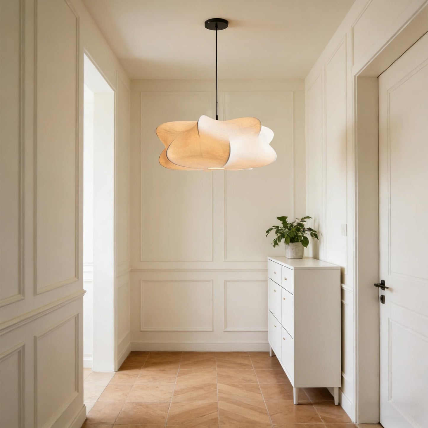 White Fabric Pendant