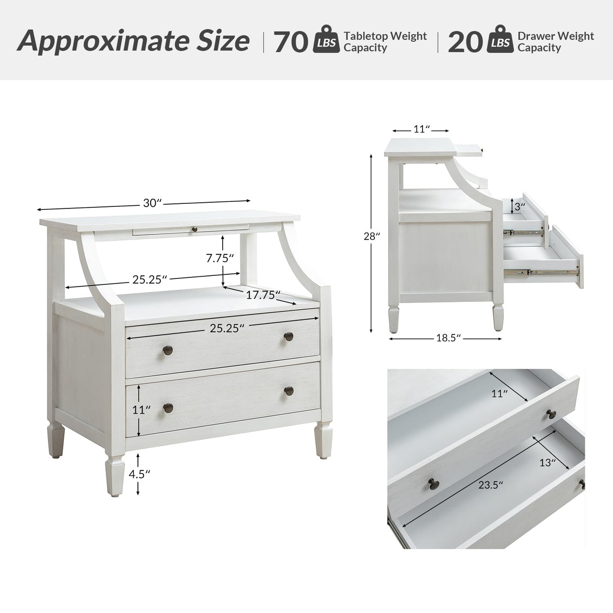 Large Timeless End Tables Set of 2