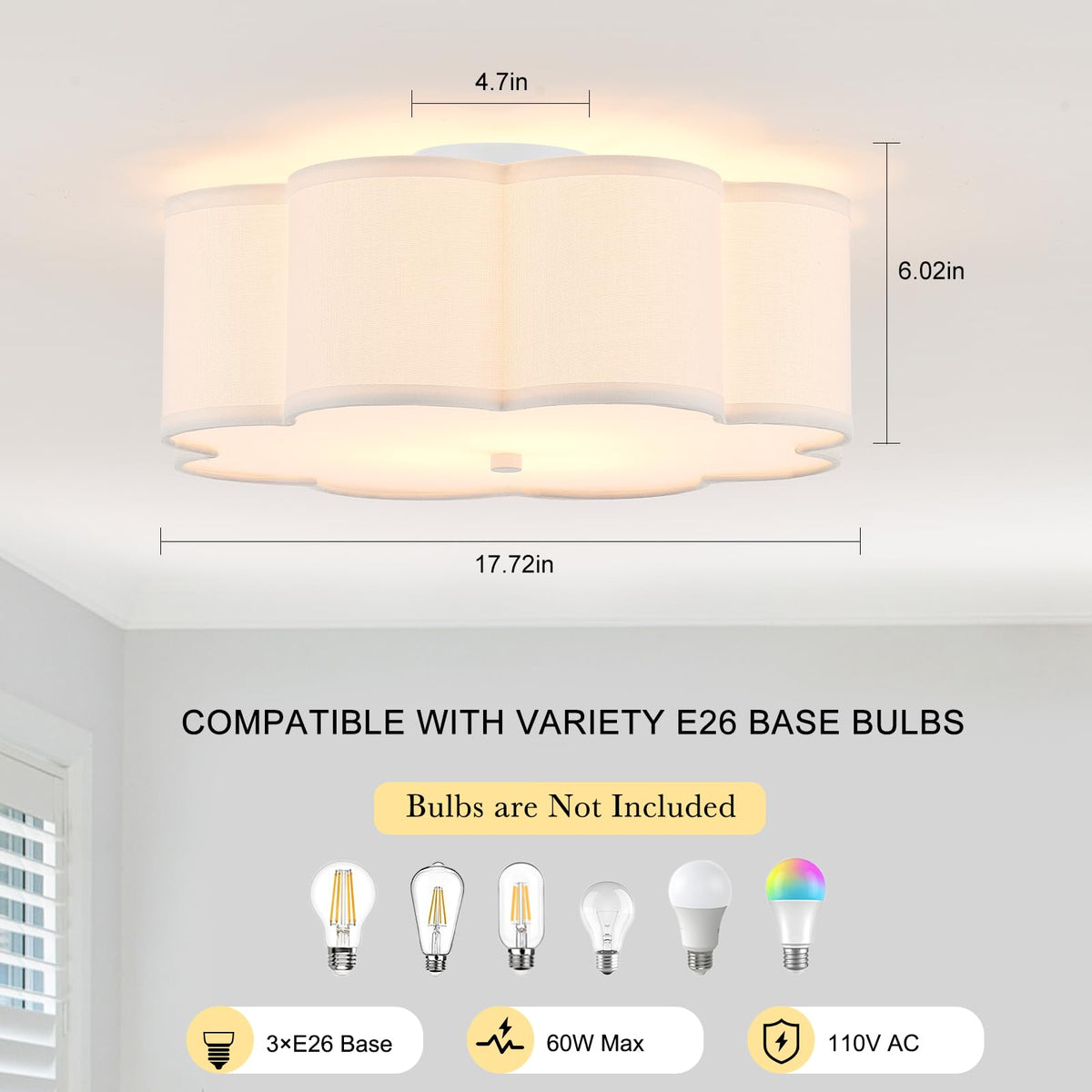 Semi Flush Mount Ceiling Fixture