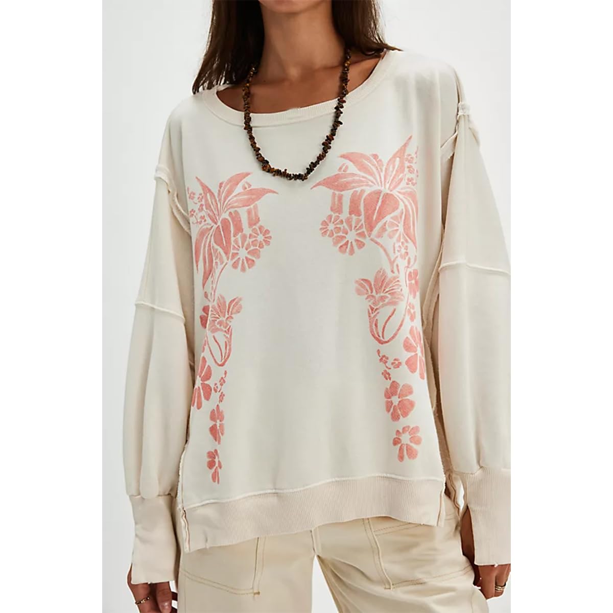 Womens Vintage Oversized Graphic Cute Crewneck Sweatshirt Y2k Loose Fit Aesthetic Retro Pullover Going Out Tops
