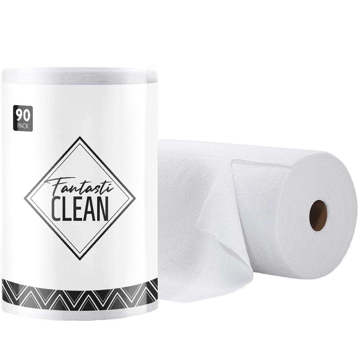 Fantasticlean Microfiber Cleaning Cloth Roll -60 Pack, Tear Away Microfiber Towels, 12" x 12", Reusable, Washable, Scratch Free, Ultra Absorbent Dishcloth for All-Around Cleaning (Beige & Tan)