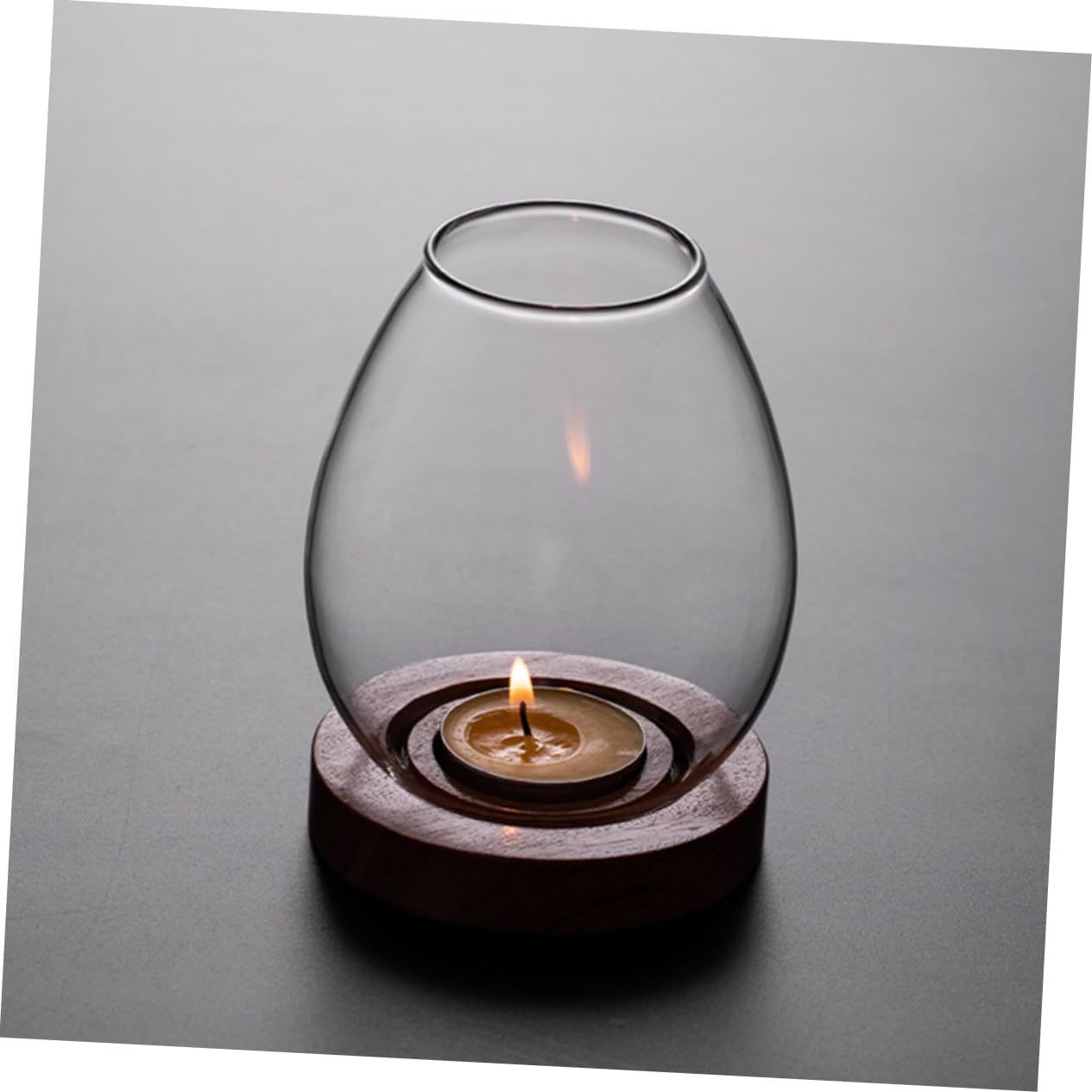 Glass Base Hurricane Candle Holder