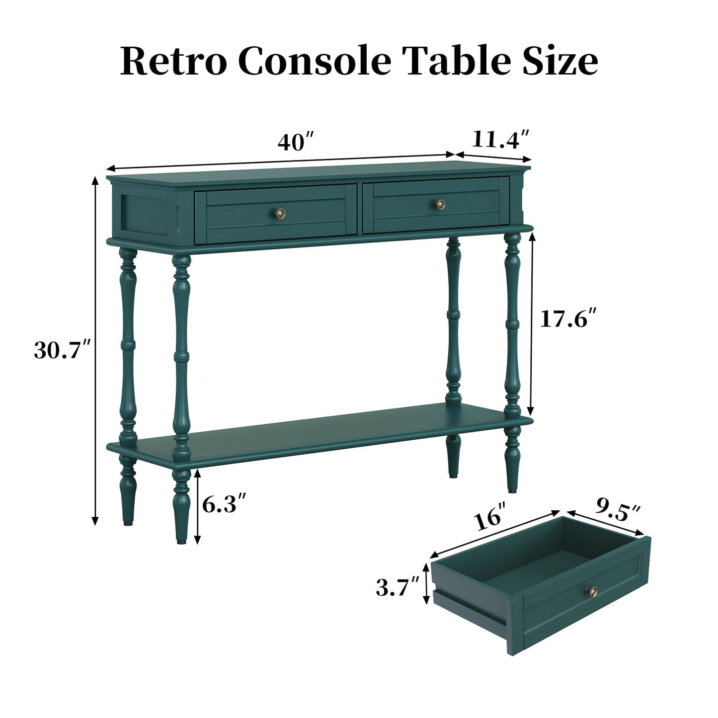 Console Table with 2 Drawers
