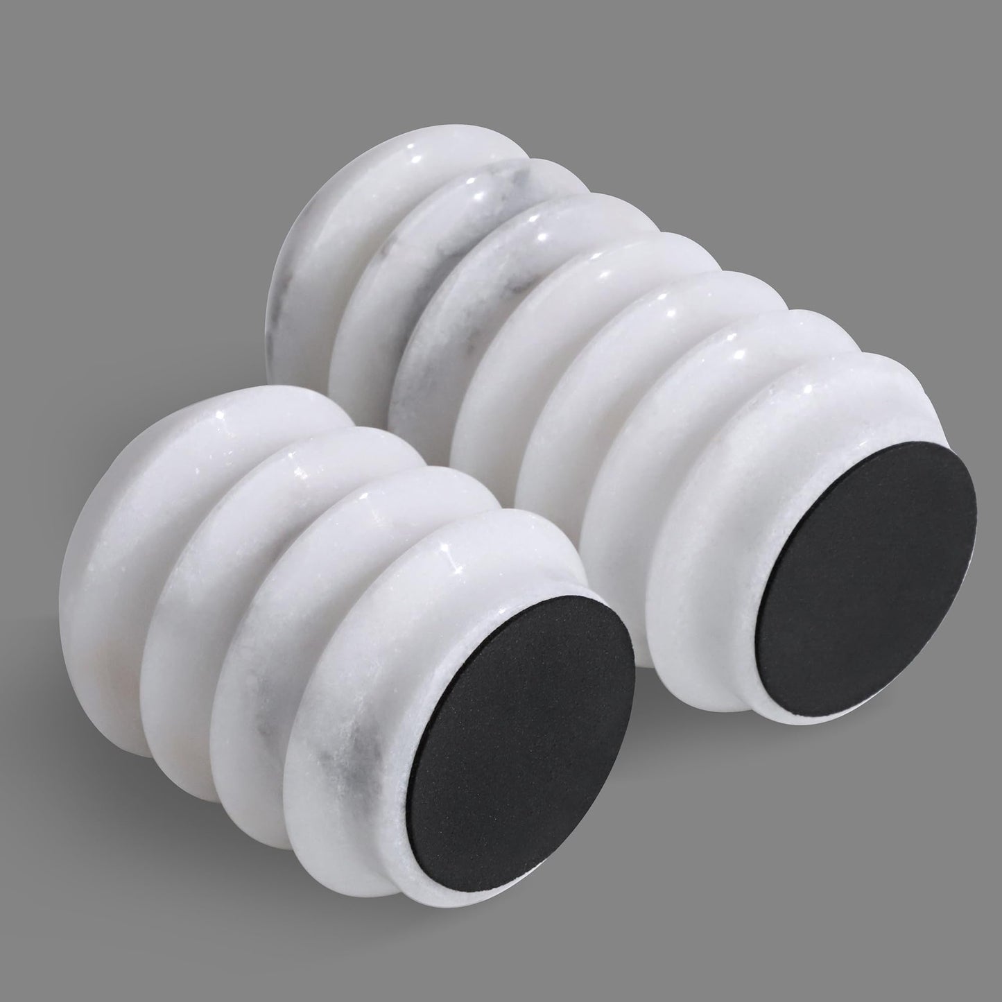 Marble Candlestick Holders, Set of 2 Natural Stone