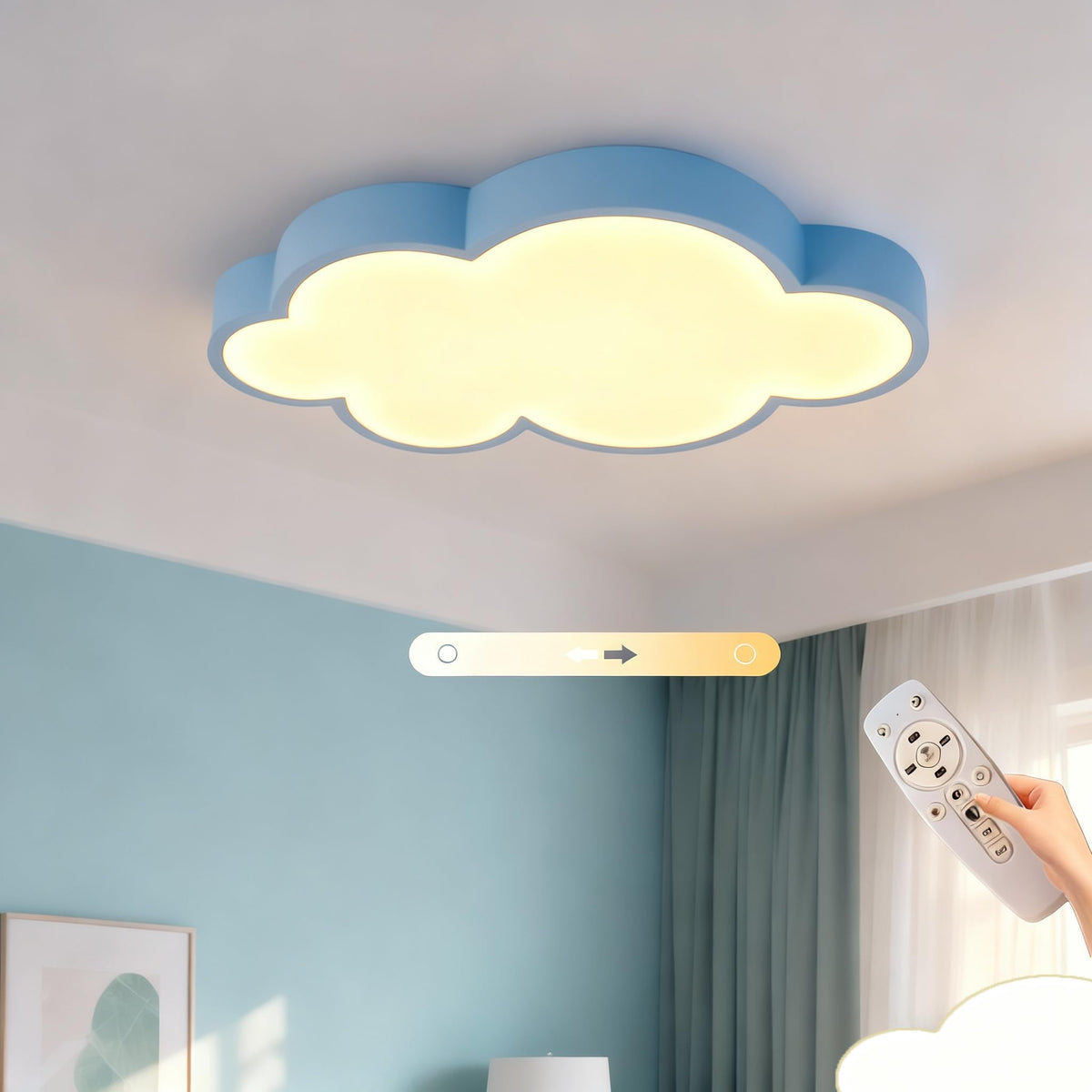 Cloud Shape Led Ceiling Light, with Remote Control