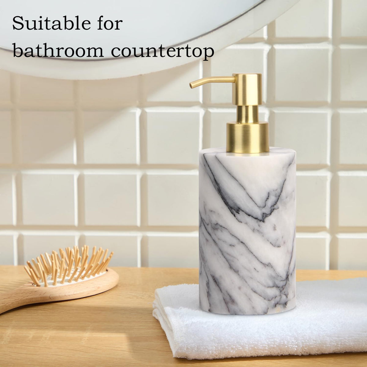 Natural Calacatta Viola Marble Soap Dispenser