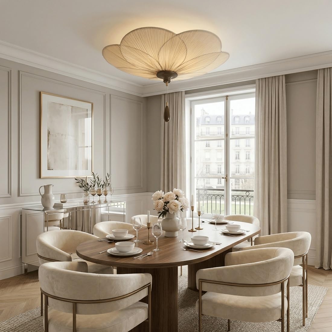Mid-Century Modern Retro Petal Style Ceiling Light