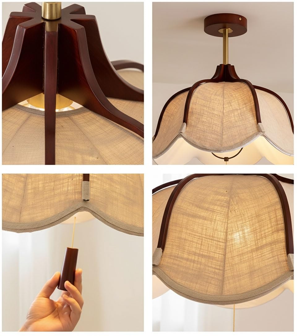 Vintage Mid-Century Semi-Flush Mount Ceiling Light
