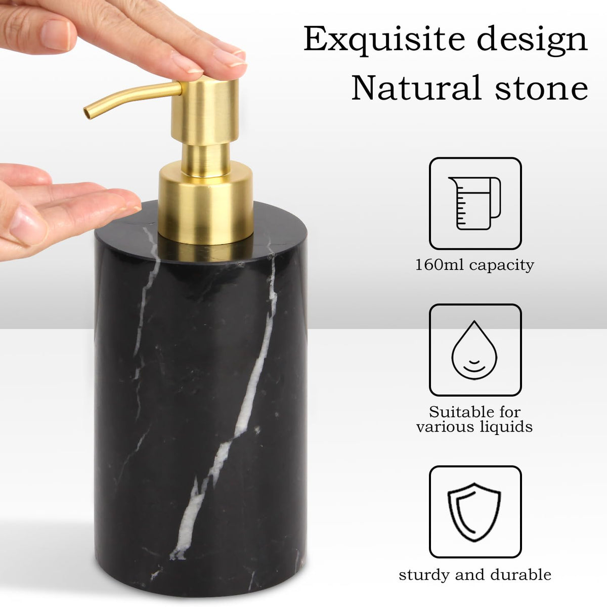 Natural Calacatta Viola Marble Soap Dispenser