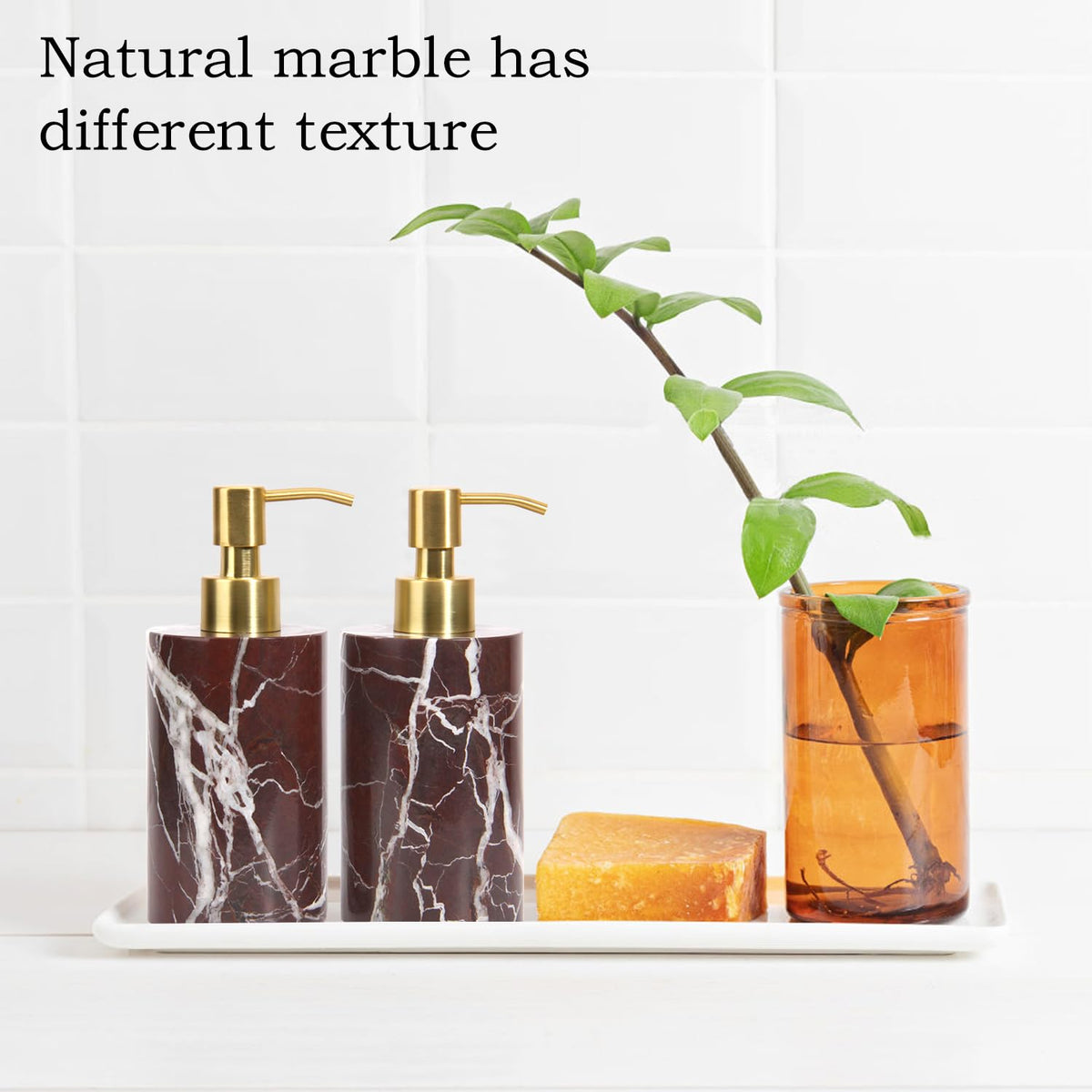 Natural Calacatta Viola Marble Soap Dispenser