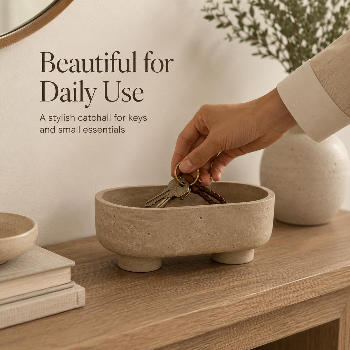 Natural Calacatta Viola Oval Marble Bowl