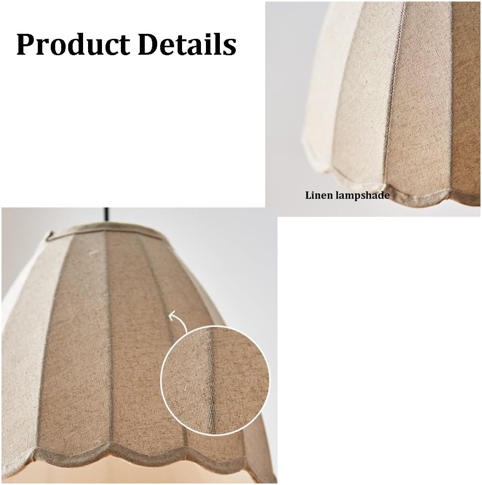 Modern Scalloped Linen Pendant