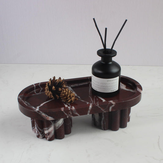 Natural Travertine Marble Oval Tray