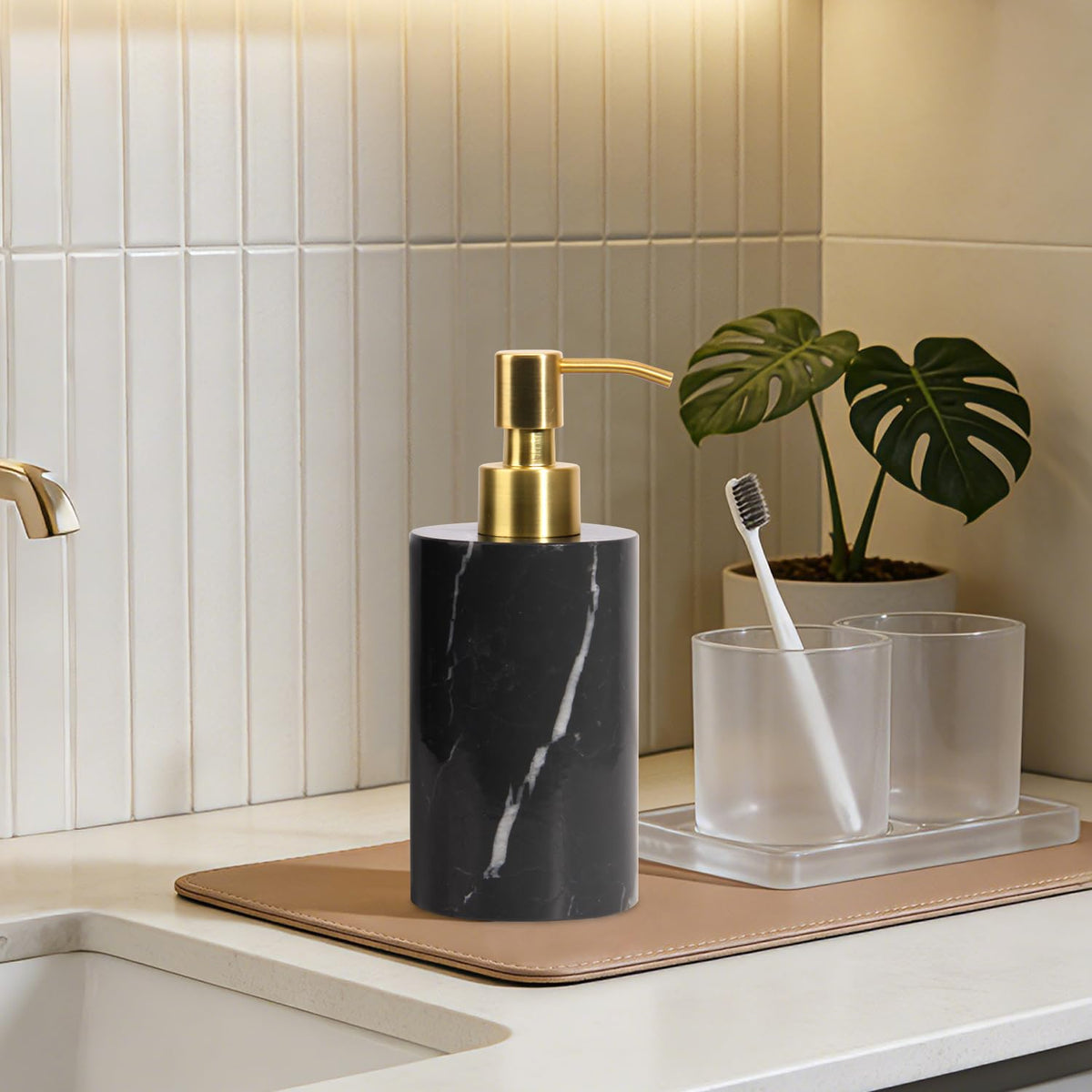 Natural Calacatta Viola Marble Soap Dispenser