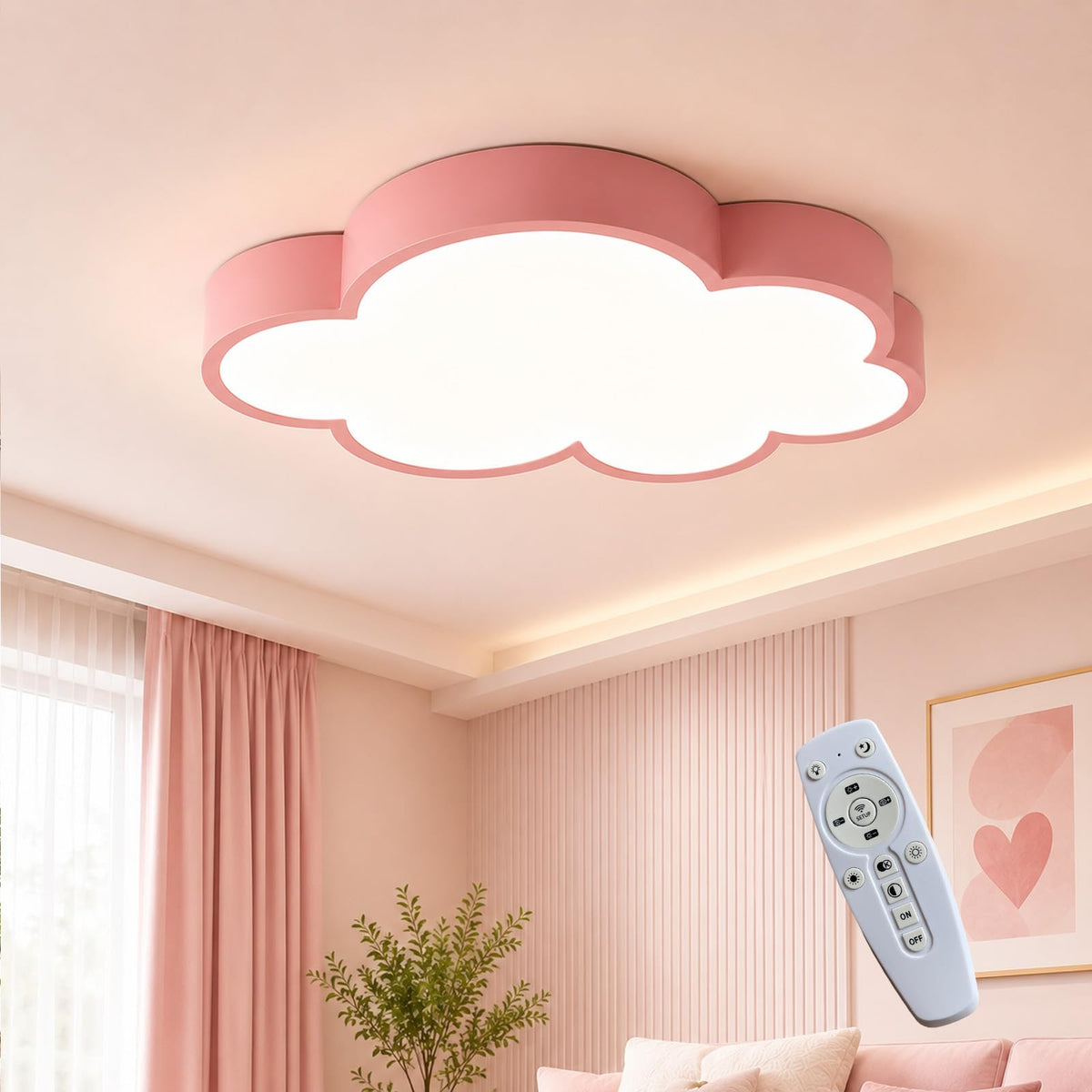 Cloud Shape Led Ceiling Light, with Remote Control