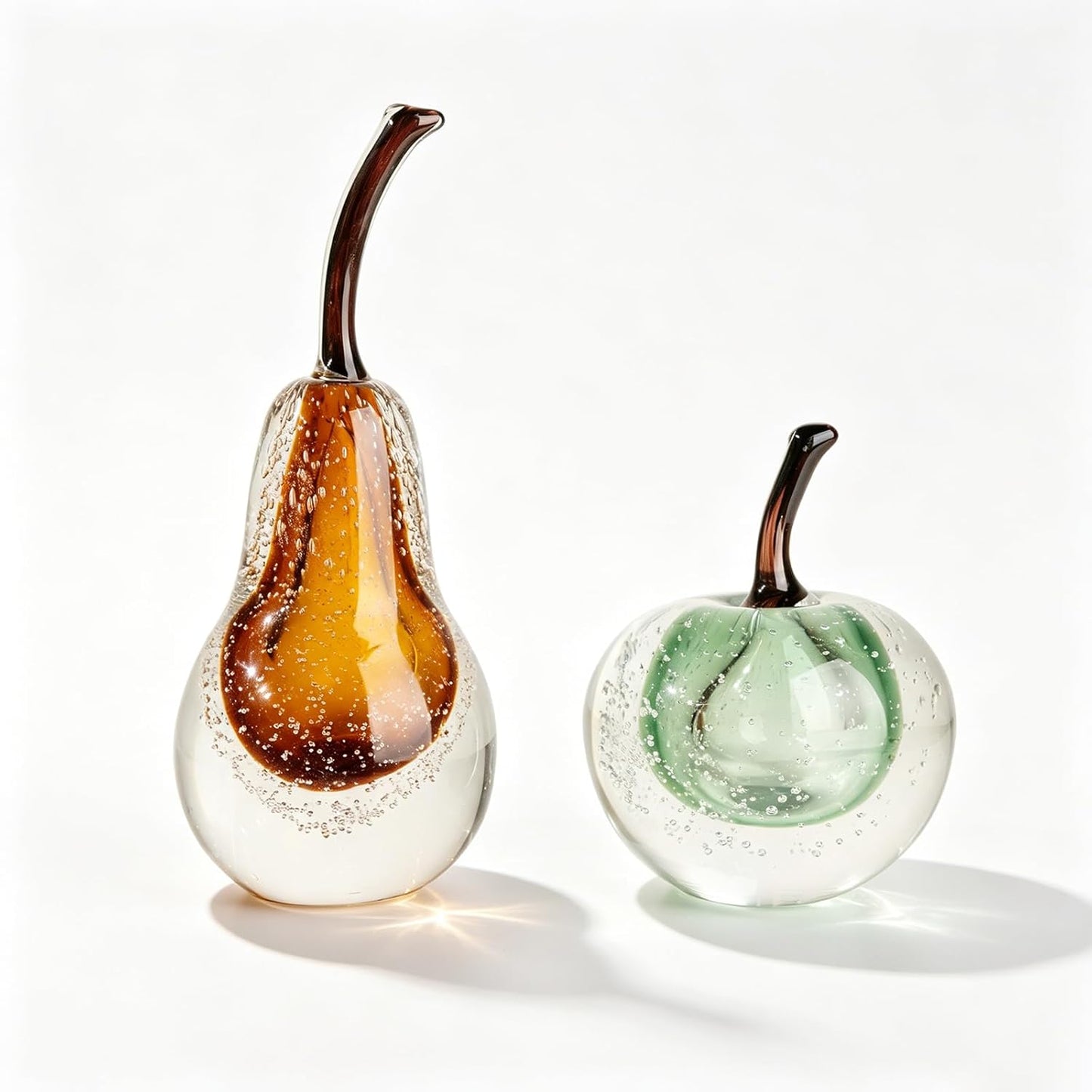 Glass Fruit Apple Statue