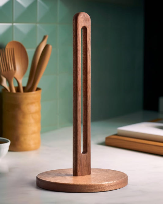 Acacia Wooden Paper Towel Holder