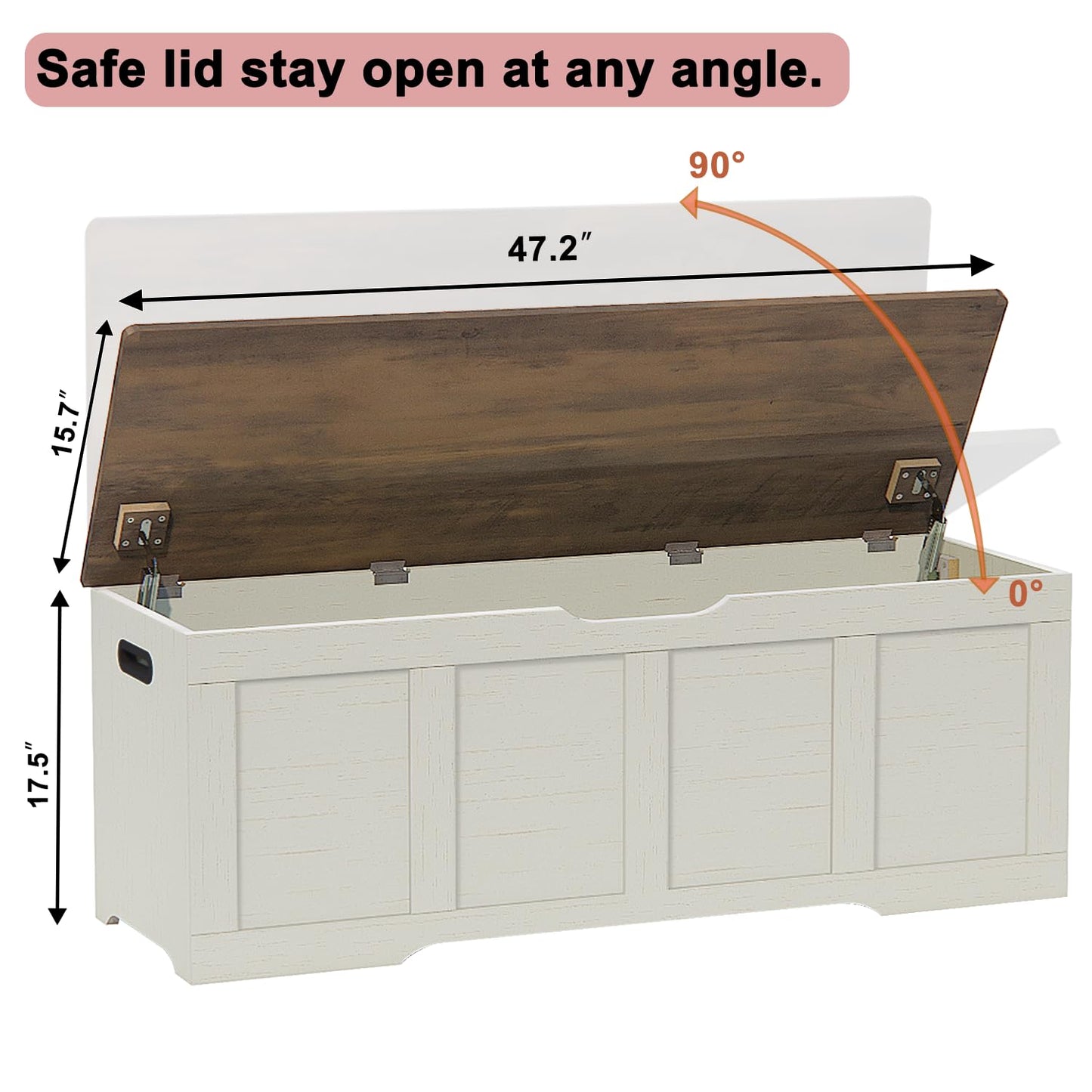 Timberer 47.2" Wooden Extra Large Storage Trunk