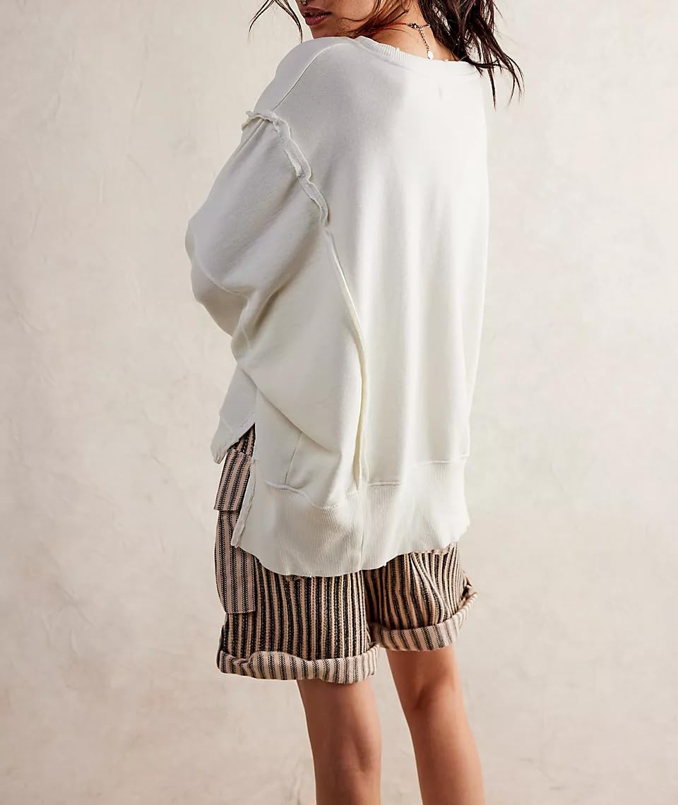Womens Vintage Oversized Graphic Cute Crewneck Sweatshirt Y2k Loose Fit Aesthetic Retro Pullover Going Out Tops