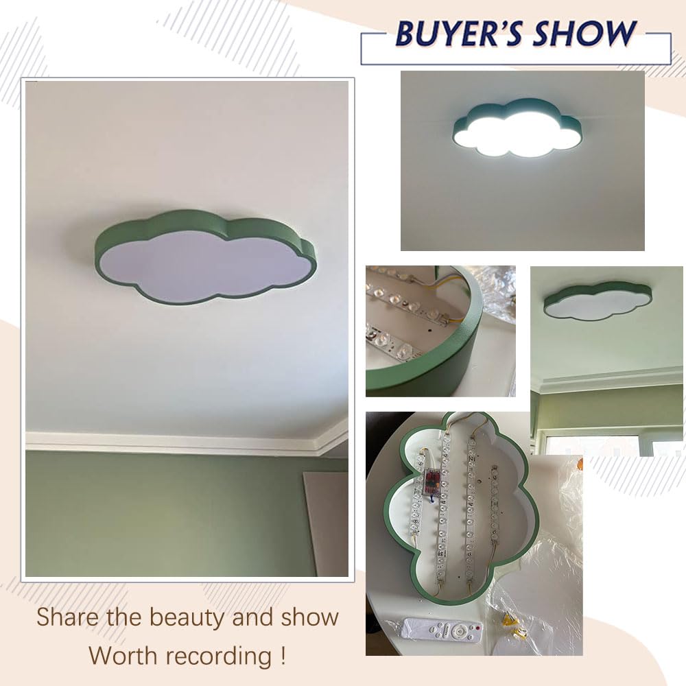 Cloud Shape Led Ceiling Light, with Remote Control