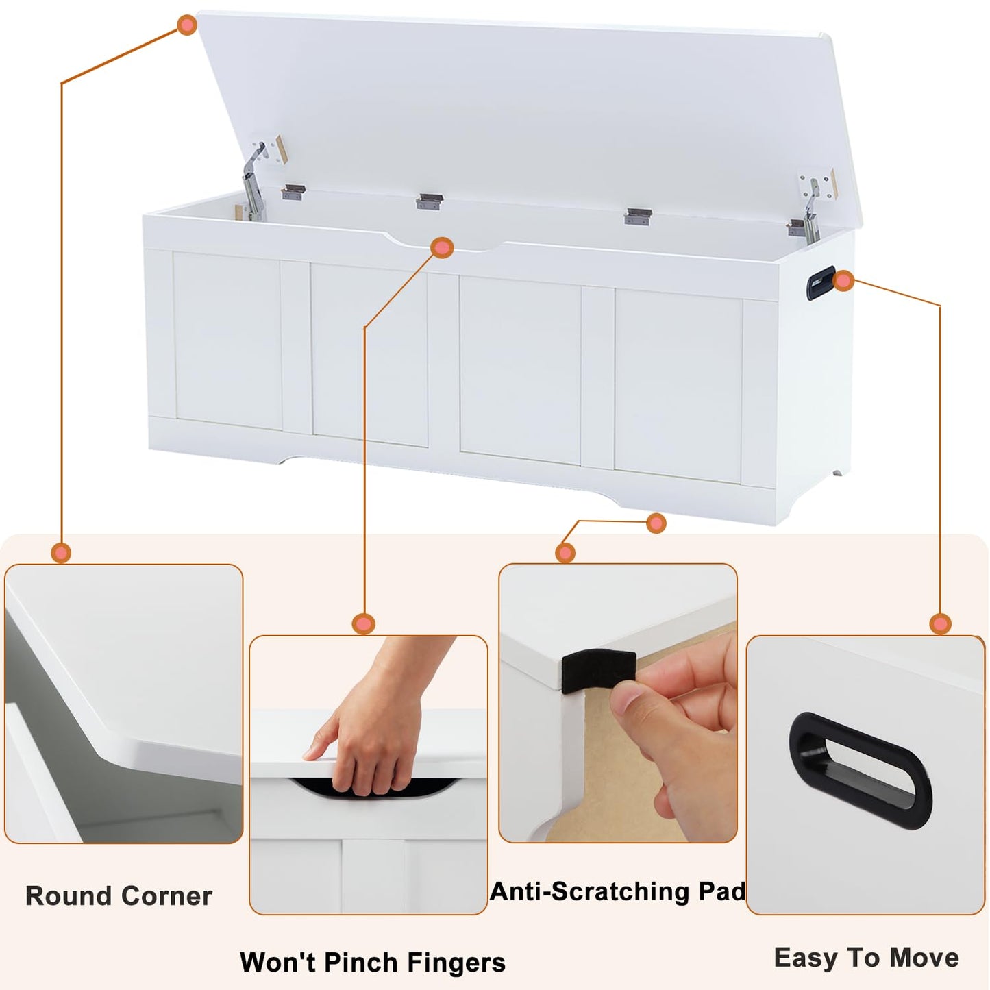 Timberer 47.2" Wooden Extra Large Storage Trunk