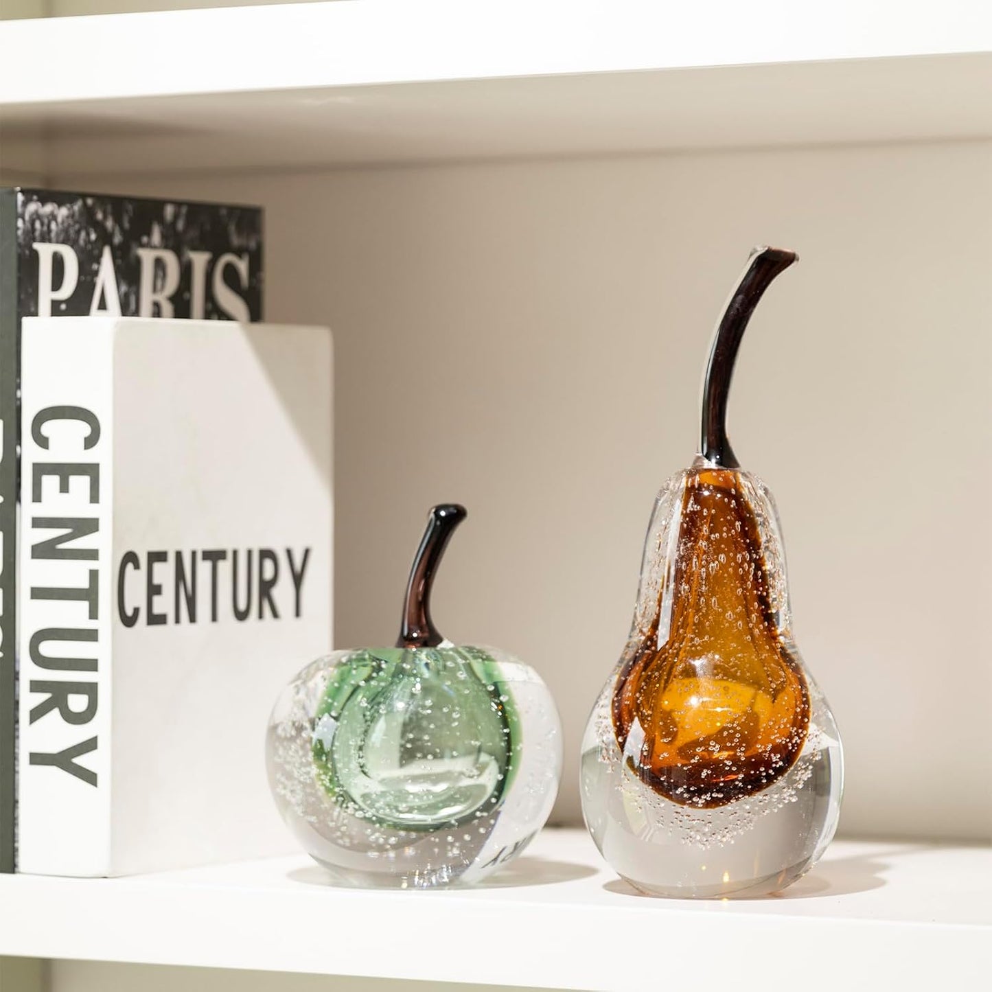 Glass Fruit Apple Statue