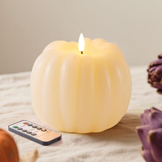 Flameless Pumpkin Candle with Remote
