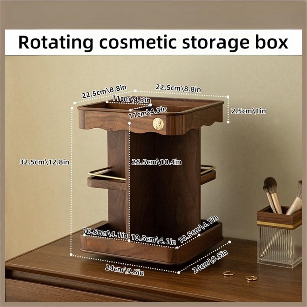 Rotating 360° Spinning Adjustable Bamboo Organizer