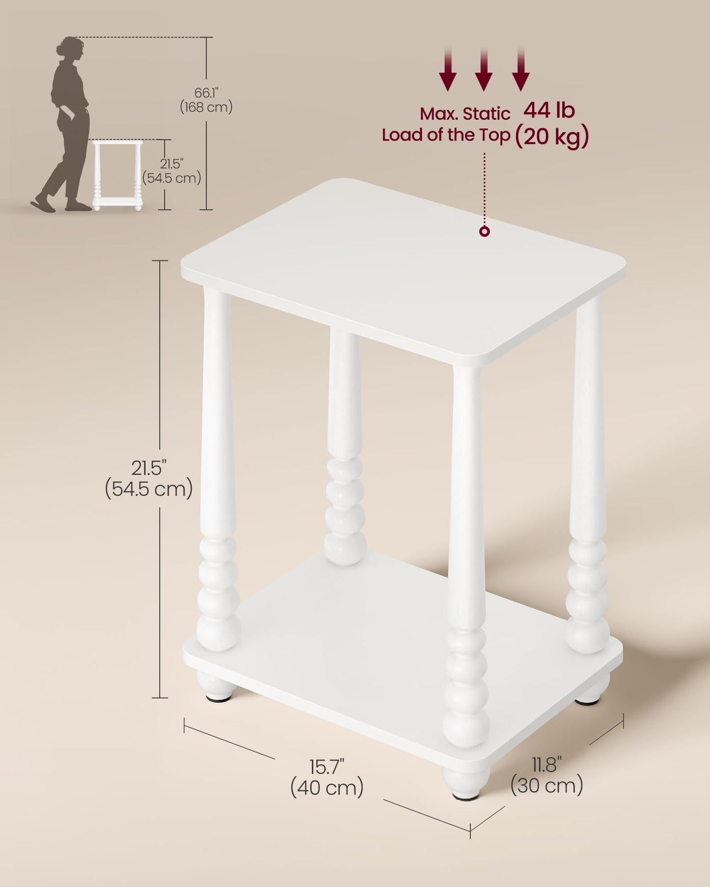 Solid Wood Accent Nightstand