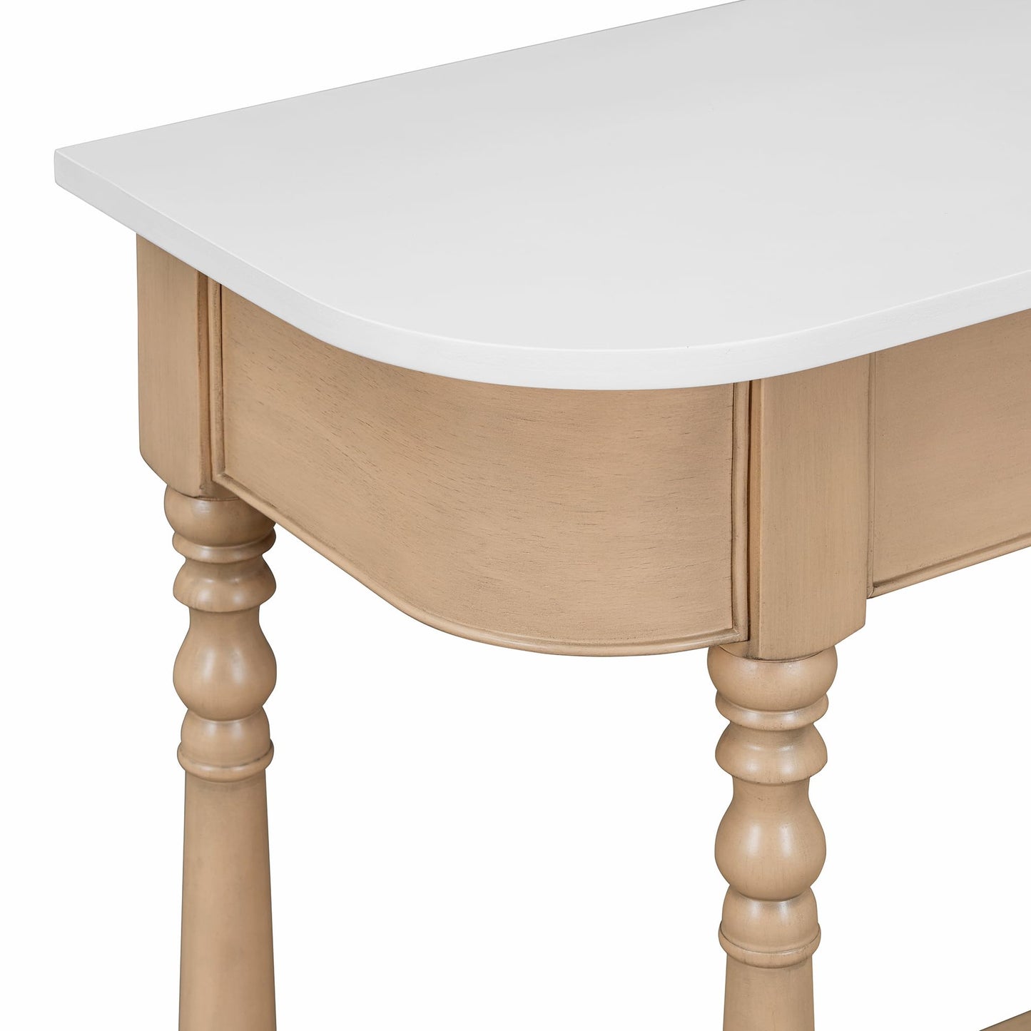 36-Inch Retro Console Sofa Table with Drawer & Storage Shelf