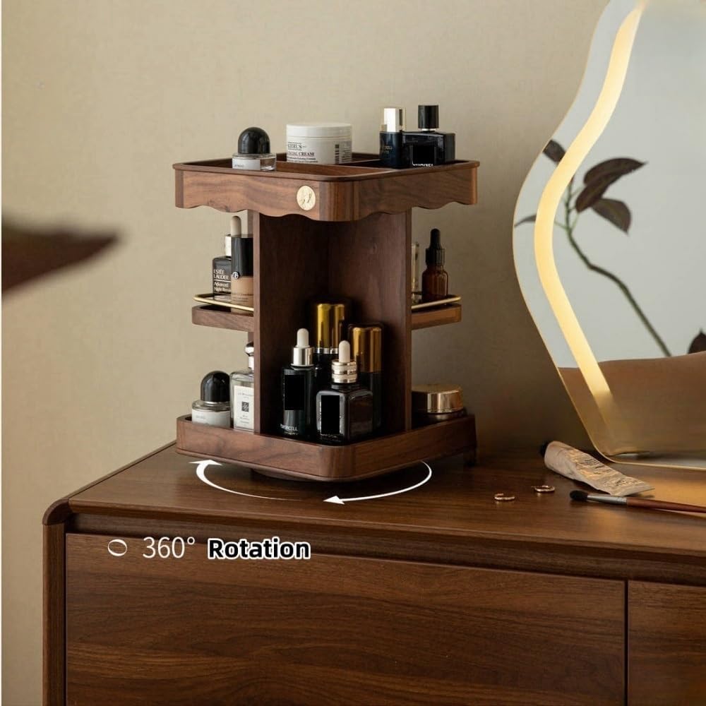 Rotating 360° Spinning Adjustable Bamboo Organizer