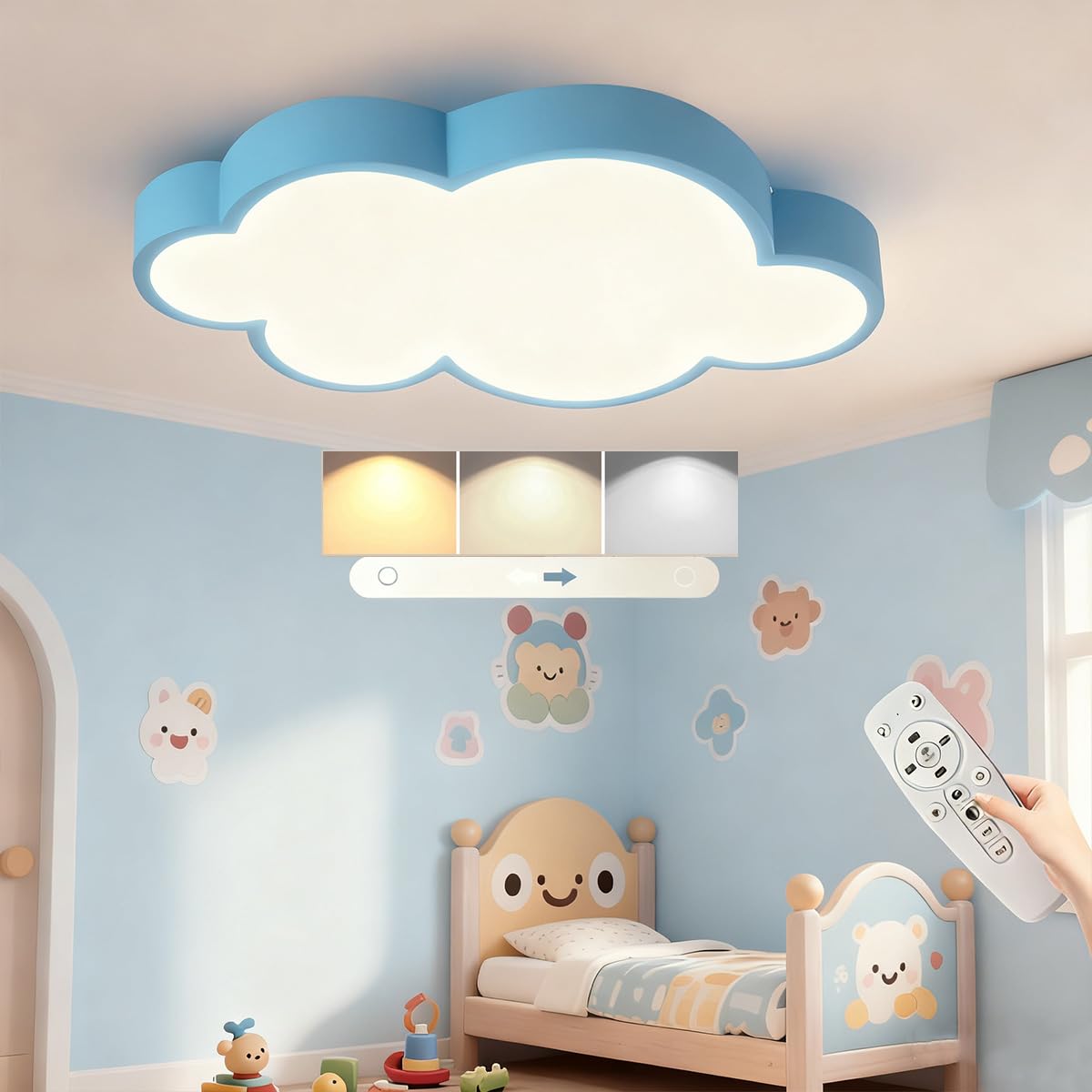 Cloud Shape Led Ceiling Light, with Remote Control