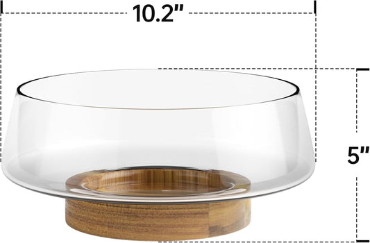 Extra Large Glass Salad Bowl Set
