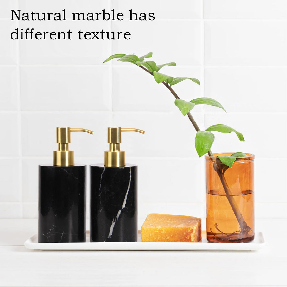 Natural Calacatta Viola Marble Soap Dispenser