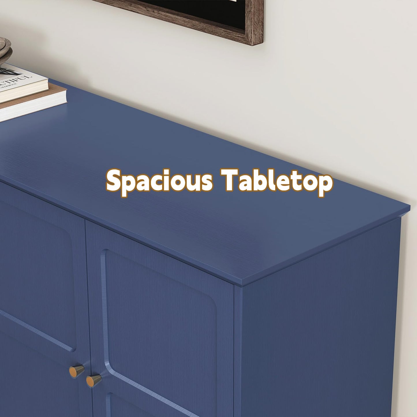 58" Mid-Century Modern Sideboard Buffet Cabinet with Storage
