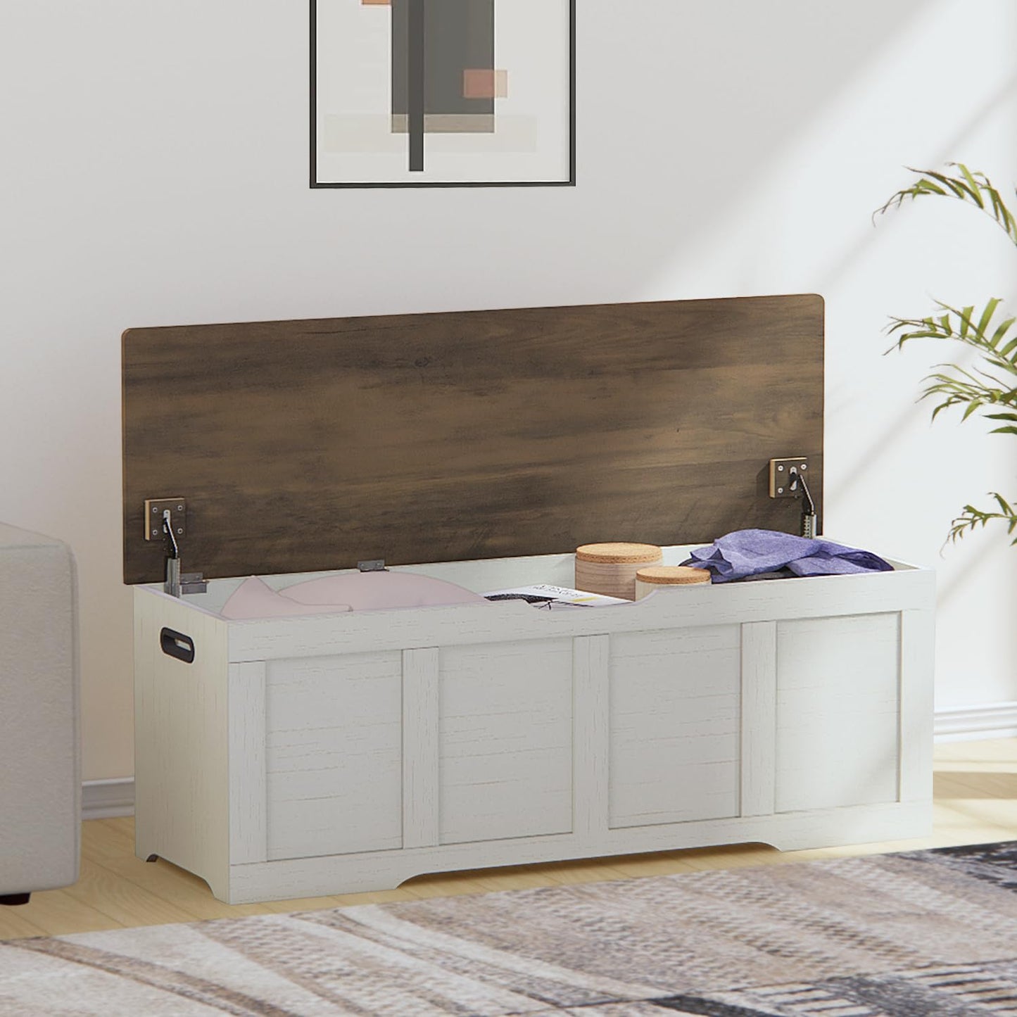 Timberer 47.2" Wooden Extra Large Storage Trunk