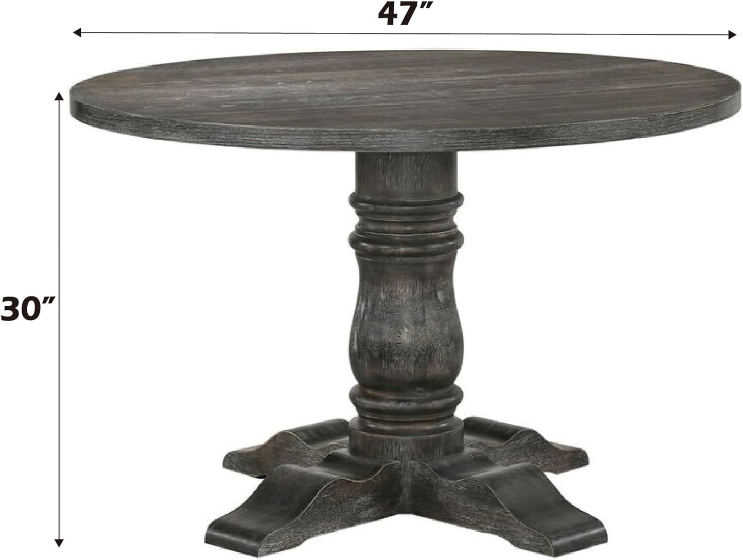 47" Round Pedestal Dining Table