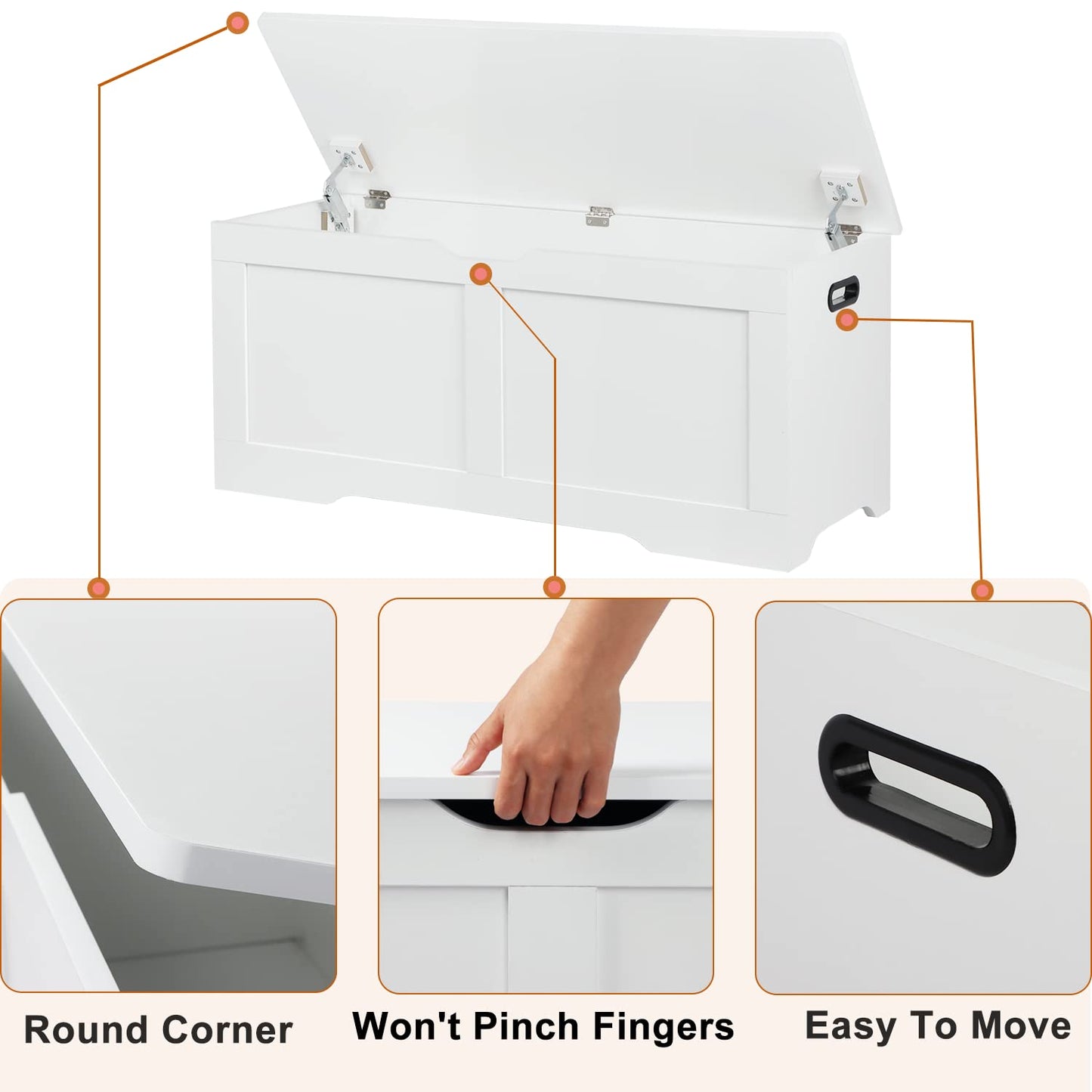 Timberer 47.2" Wooden Extra Large Storage Trunk